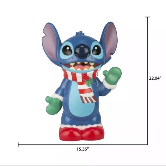 22” Disney Stitch Christmas blow mold yard decoration - Picture 8 of 8